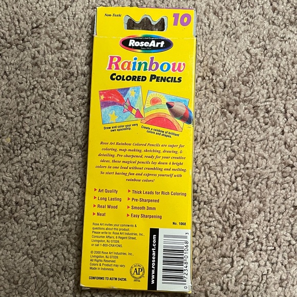 Vintage RoseArt Rainbow Colored Pencils - Picture 2 of 4